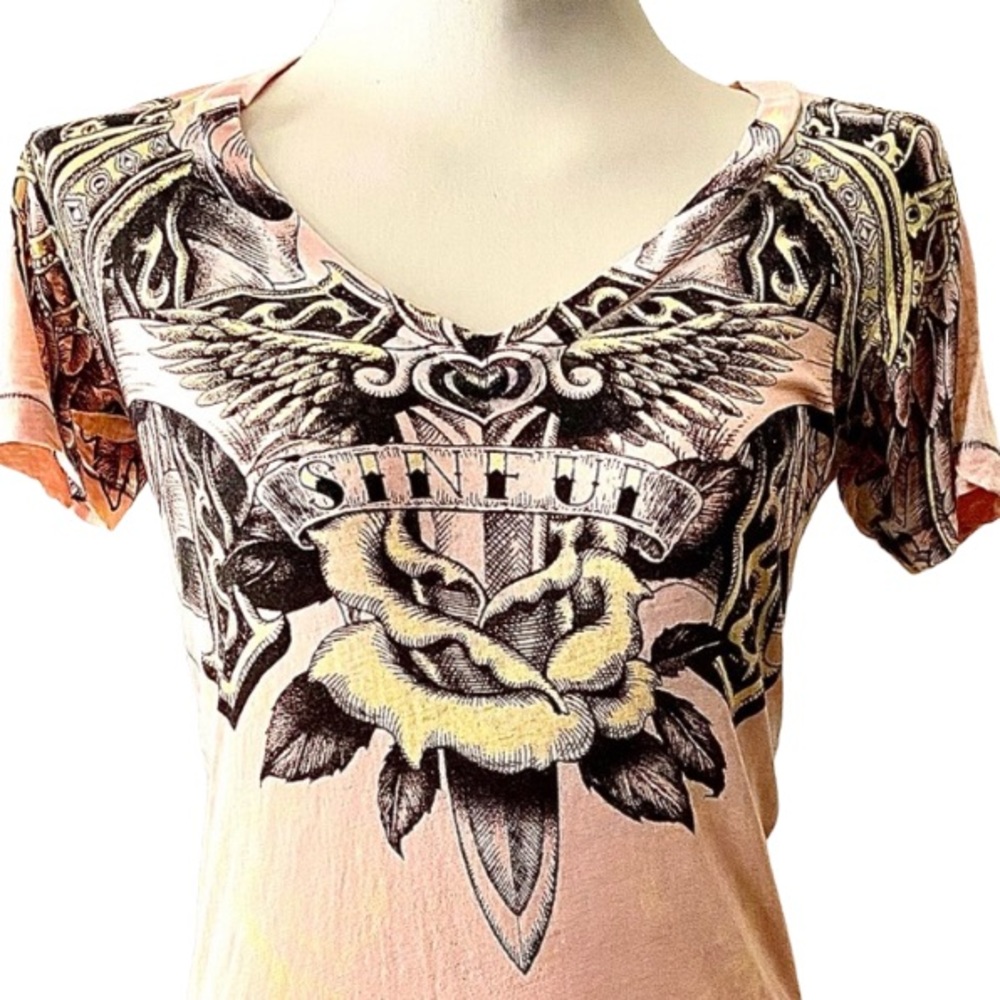 Pink SINFUL Graphic Tee T-Shirt